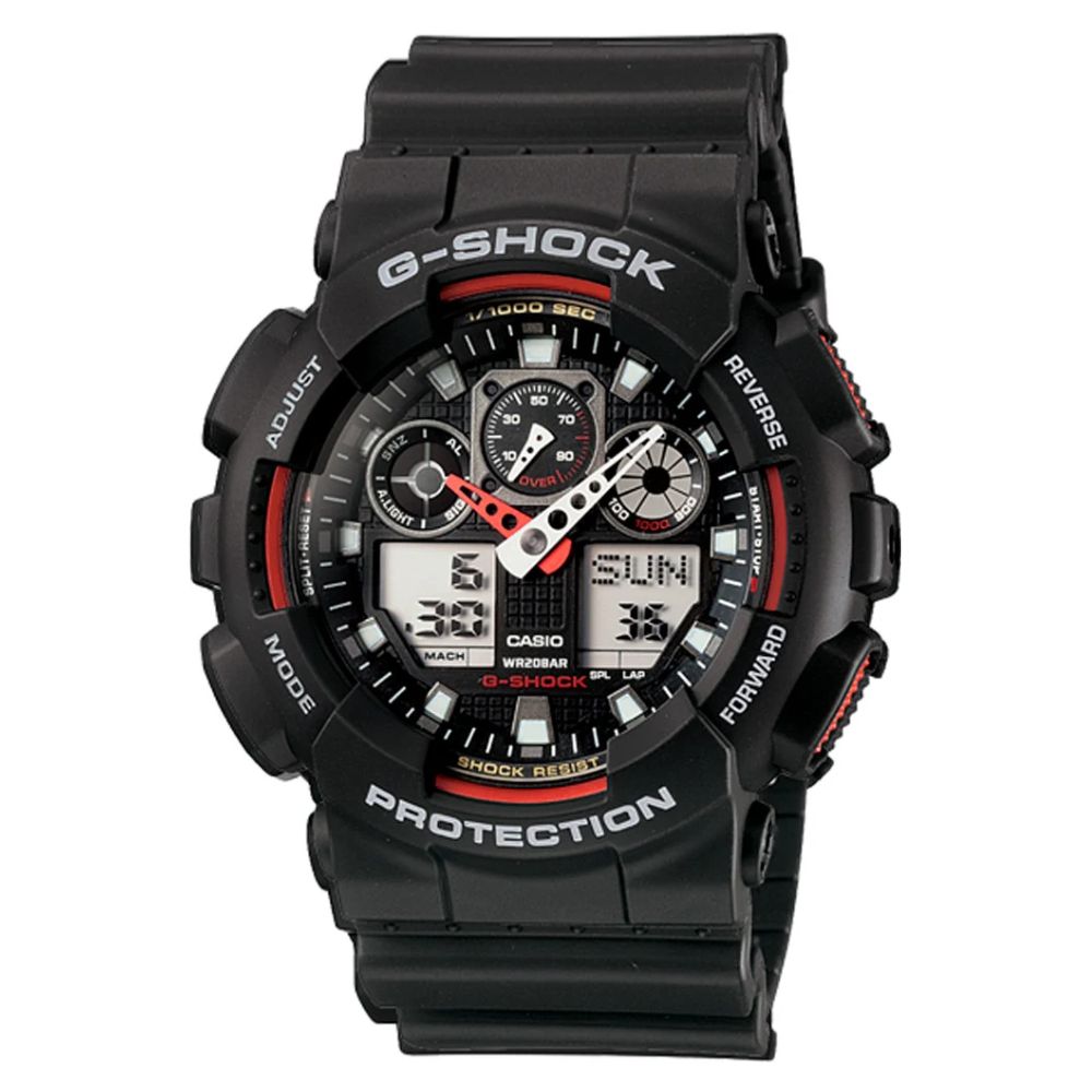 Relógio Casio G-Shock Masculino Anadigi Preto GA-100-1A4DR em