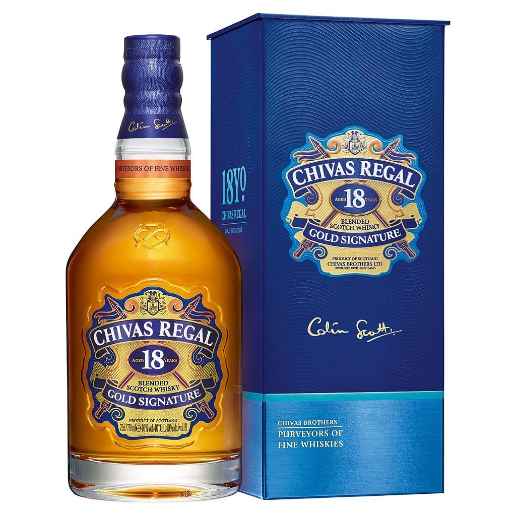 WHISKY CHIVAS REGAL 18 ANOS 750ML - DZ9 Empório e Conveniência