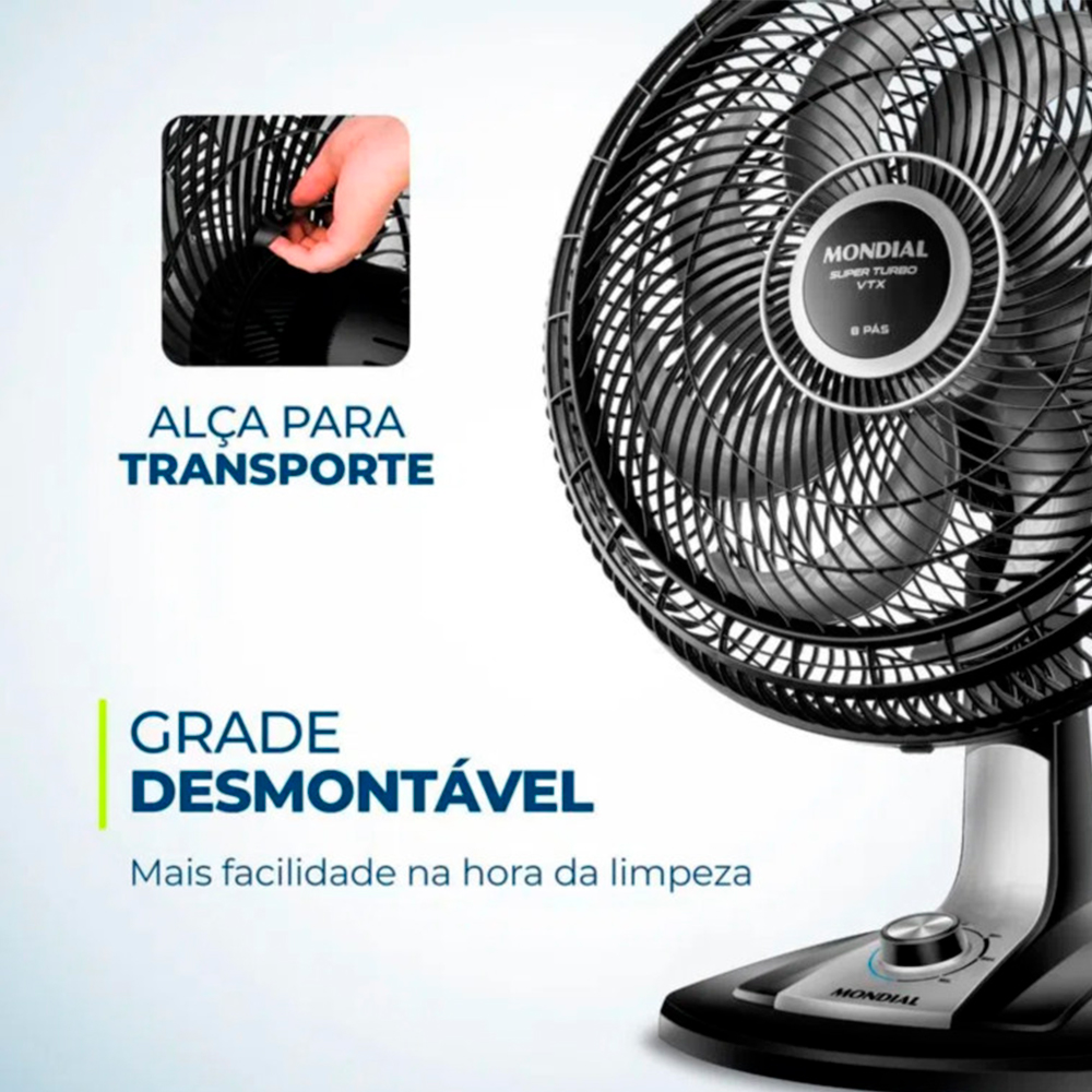 Ventilador Mondial VTX-40-8P 8 Pás Super Power 220V - O Pescador