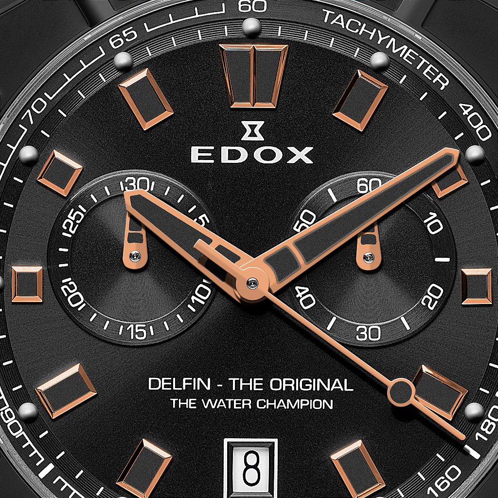 Edox Delfin The Original Chronograph 43mm - Crono Diver PVD Rose