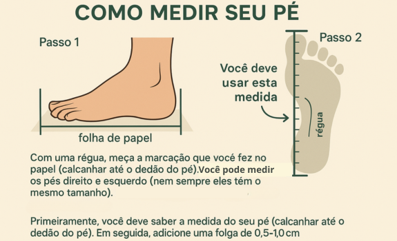 Como medir seu pé corretamente