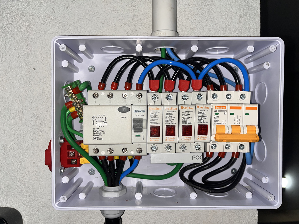 Quadro de proteção trifásico para Wallbox até 22kW