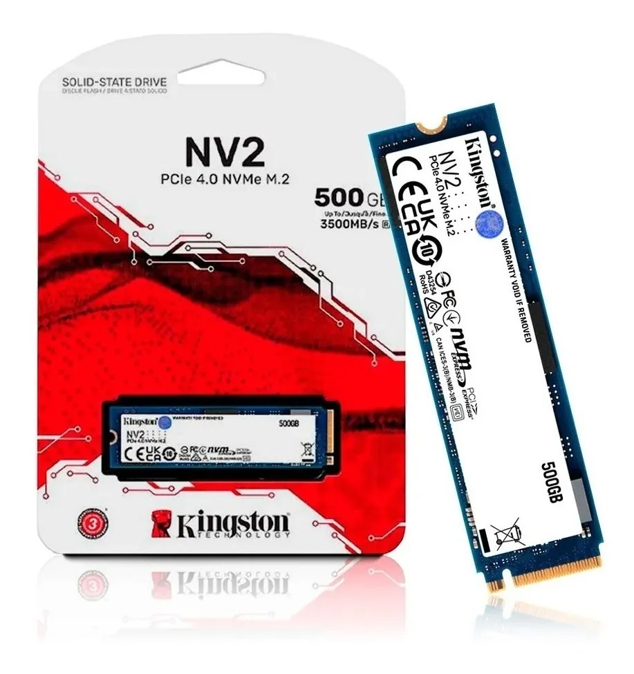 Ssd Kingston 500Gb M.2 Nvme Nv2 2280 Pci-E Gen 4.0 3500Mb/S