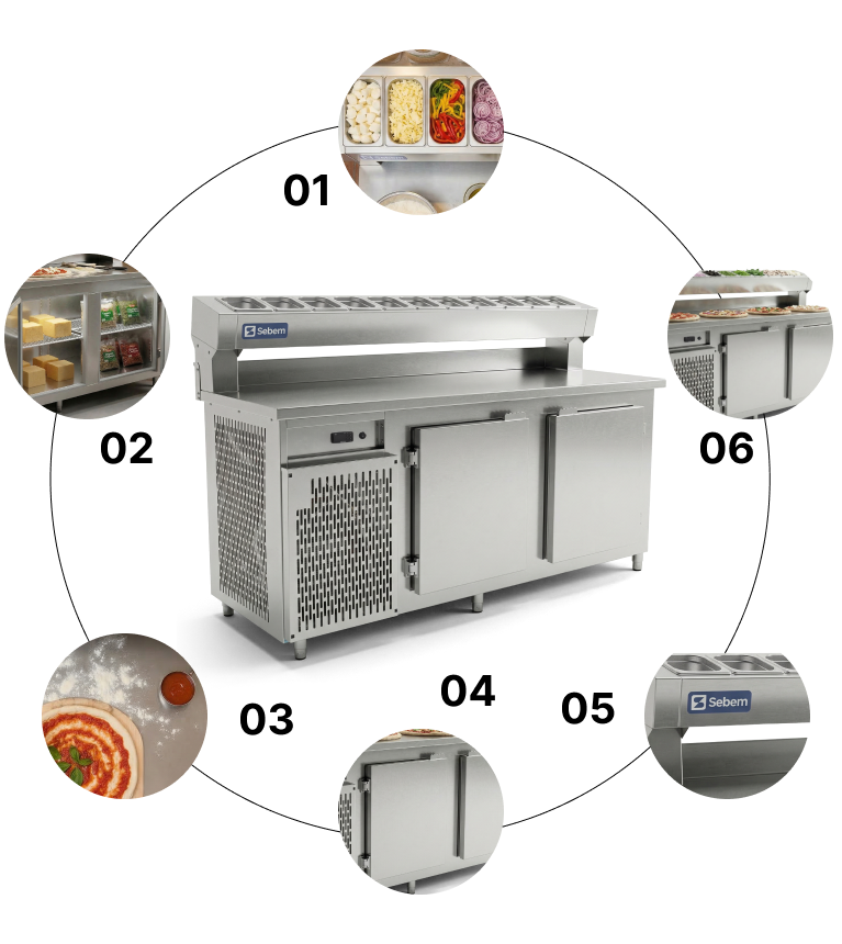 Componentes Condimentadora Pizzaria Sebem