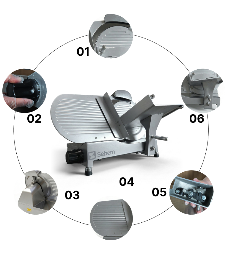 Componentes Fatiador de Frios SemiAutomático Sebem