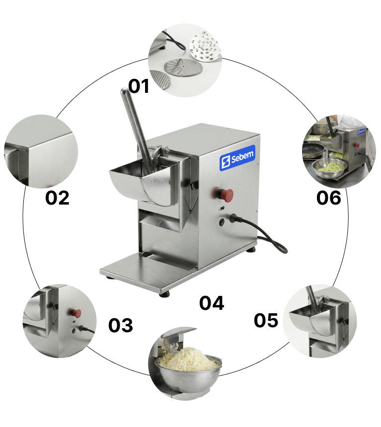 Componentes Ralador Elétrico Profissional Sebem