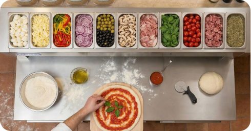 Descrição Condimentadora Pizzaria Refrigerada 11 Cubas Sebem