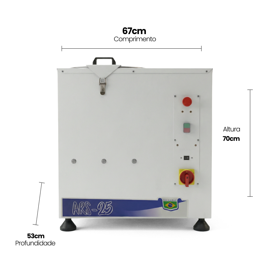 Medidas Amassadeira Masseira Maquina de Massa Pao Pizza Pastel 25 kg Sebem