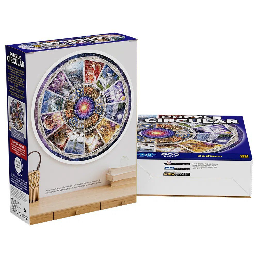 Quebra-Cabeça Circular Zodíaco 600 Peças - Oncube: os melhores