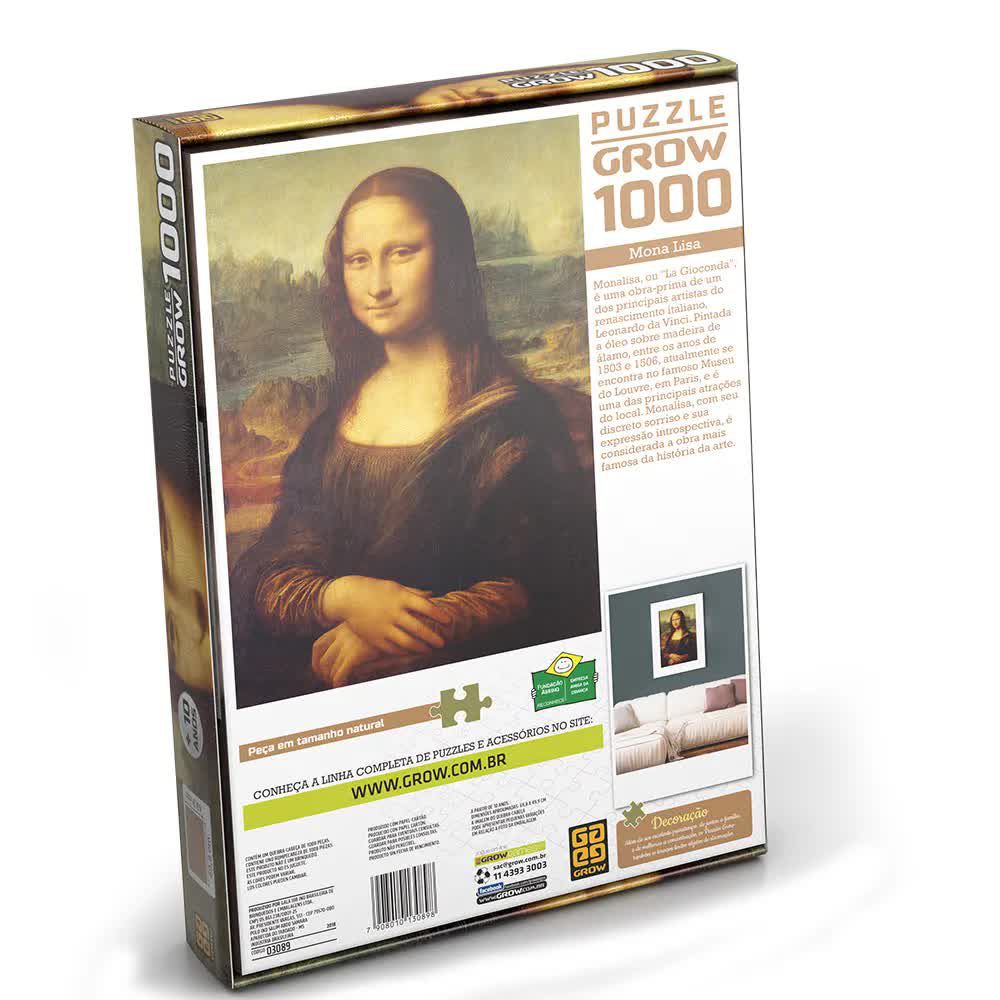 Quebra-Cabeça Monalisa 1000 Peças - Oncube: os melhores cubos