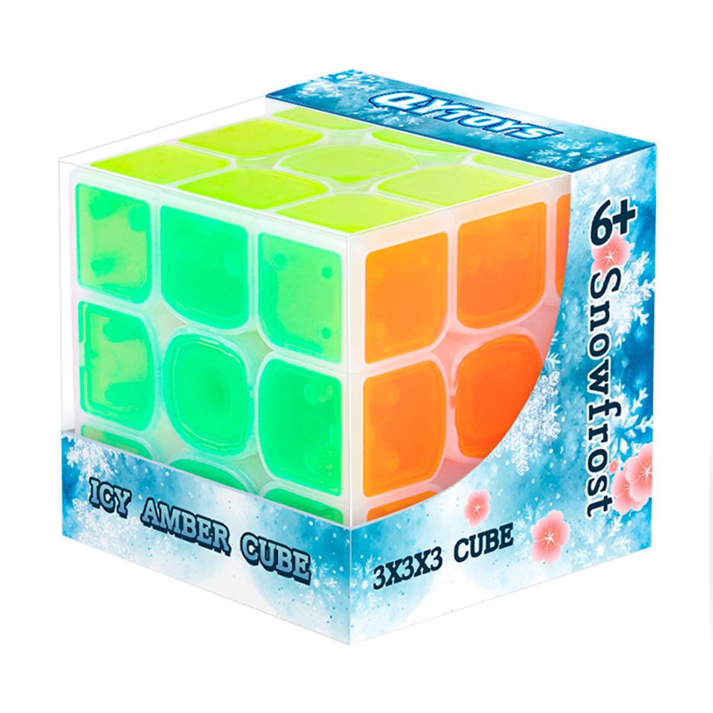 KI-NO One Off Shade + Amber + CUBE 3点セット Cubo Mágico 3x3x3 Qiyi - Ice Amber Color (Transparente) - Oncube
