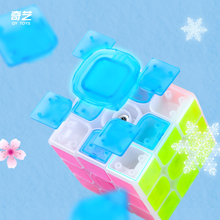Cubo Mágico 3x3x3 Qiyi - Ice Amber Color (Transparente) - Oncube
