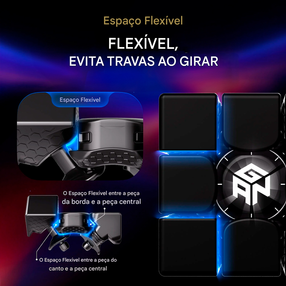 Cubo Mágico 3x3x3 GAN 16 Maglev Max UV - Magnético - Oncube: os