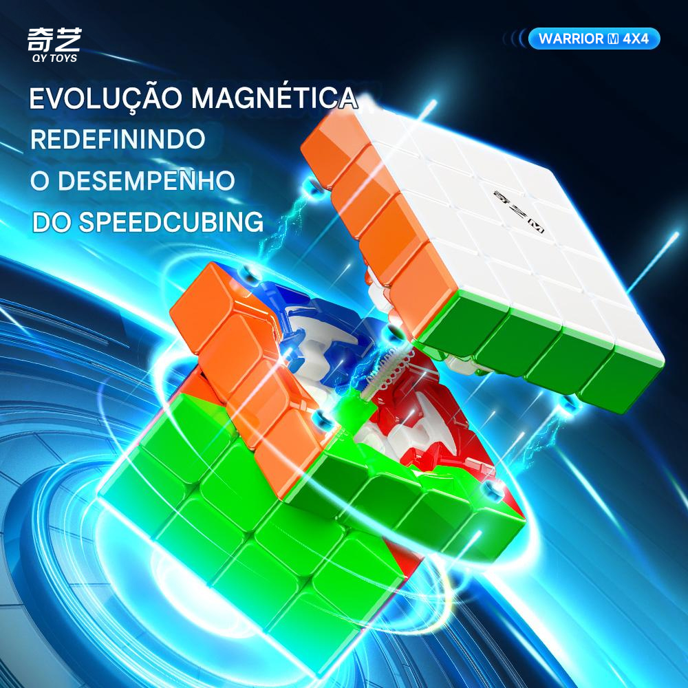 Cubo Mágico 4x4x4 Qiyi Warrior M Magnético - Oncube: os melhores