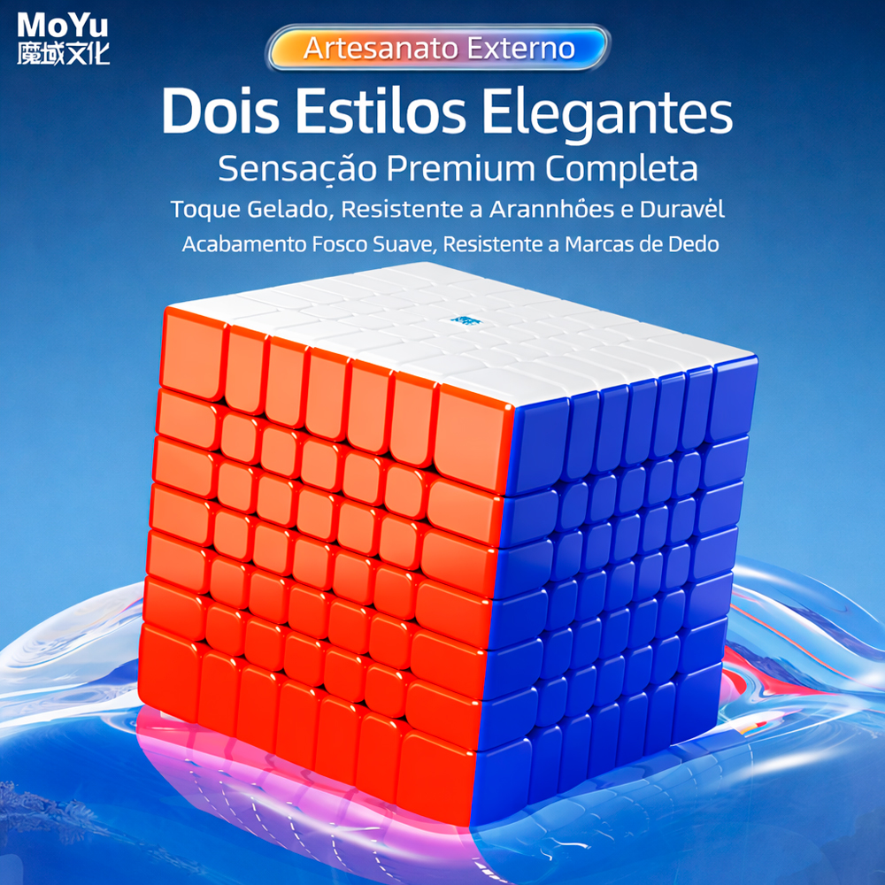 Cubo Mágico 7x7x7 Moyu AoFu V5 Triple-Track Magnético UV - Oncube