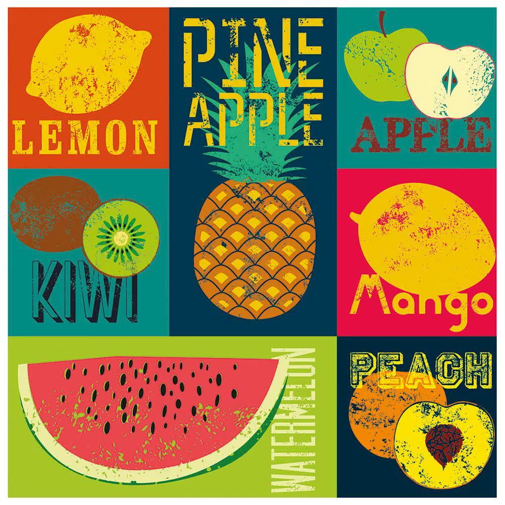 Quebra-Cabeça Decorart Pop Art Fruits 4x 300 peças - Oncube: os