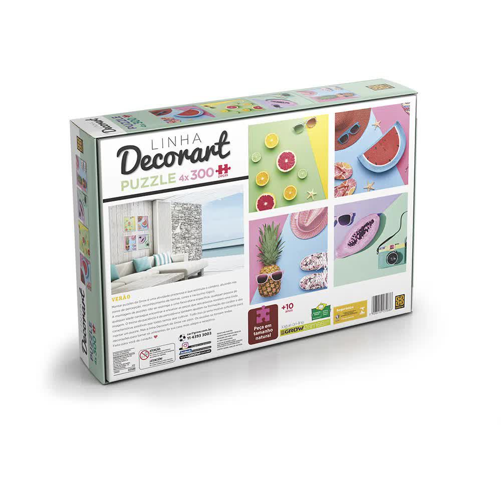 Quebra-Cabeça Decorart Verão 4x 300 peças - Oncube: os melhores