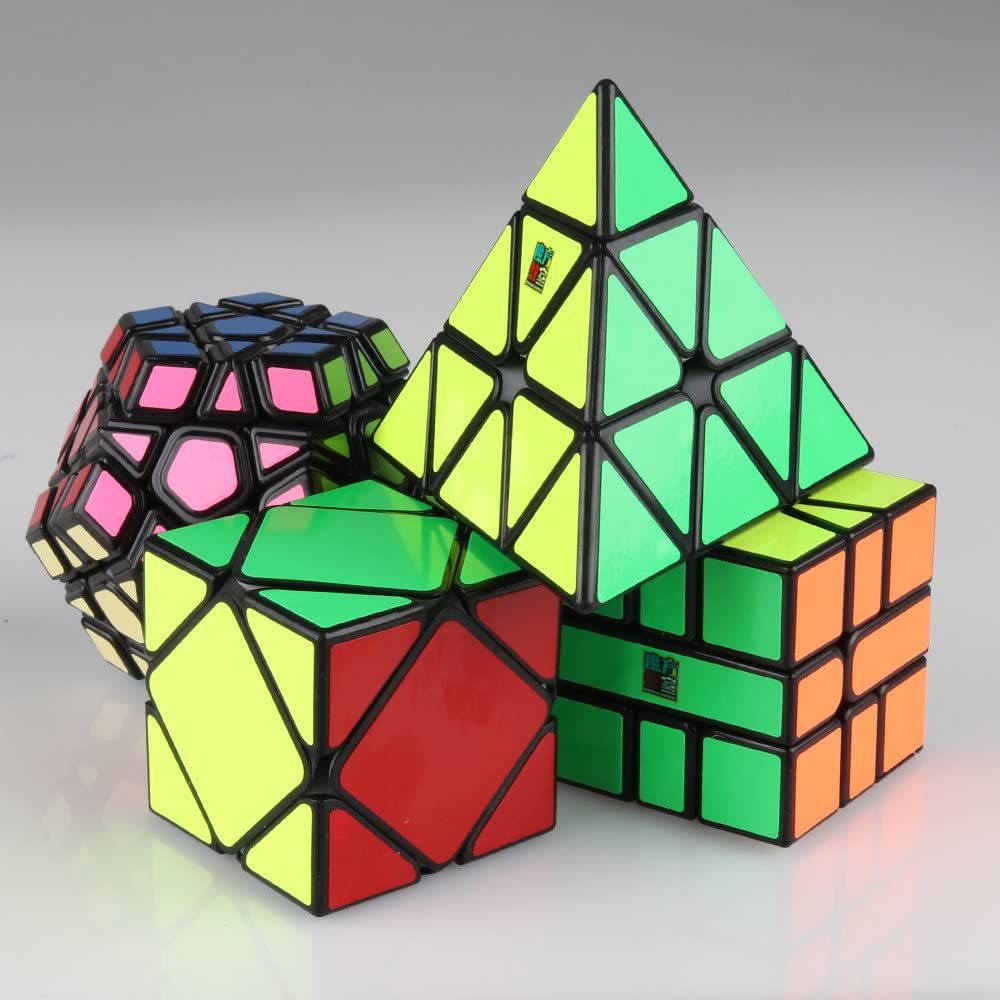 Box Cubo Mágico Moyu Megaminx + Pyraminx + Square-1 + Skewb Preto