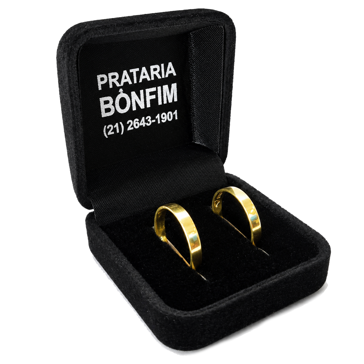 Caixinha com alianças Prataria Bonfim