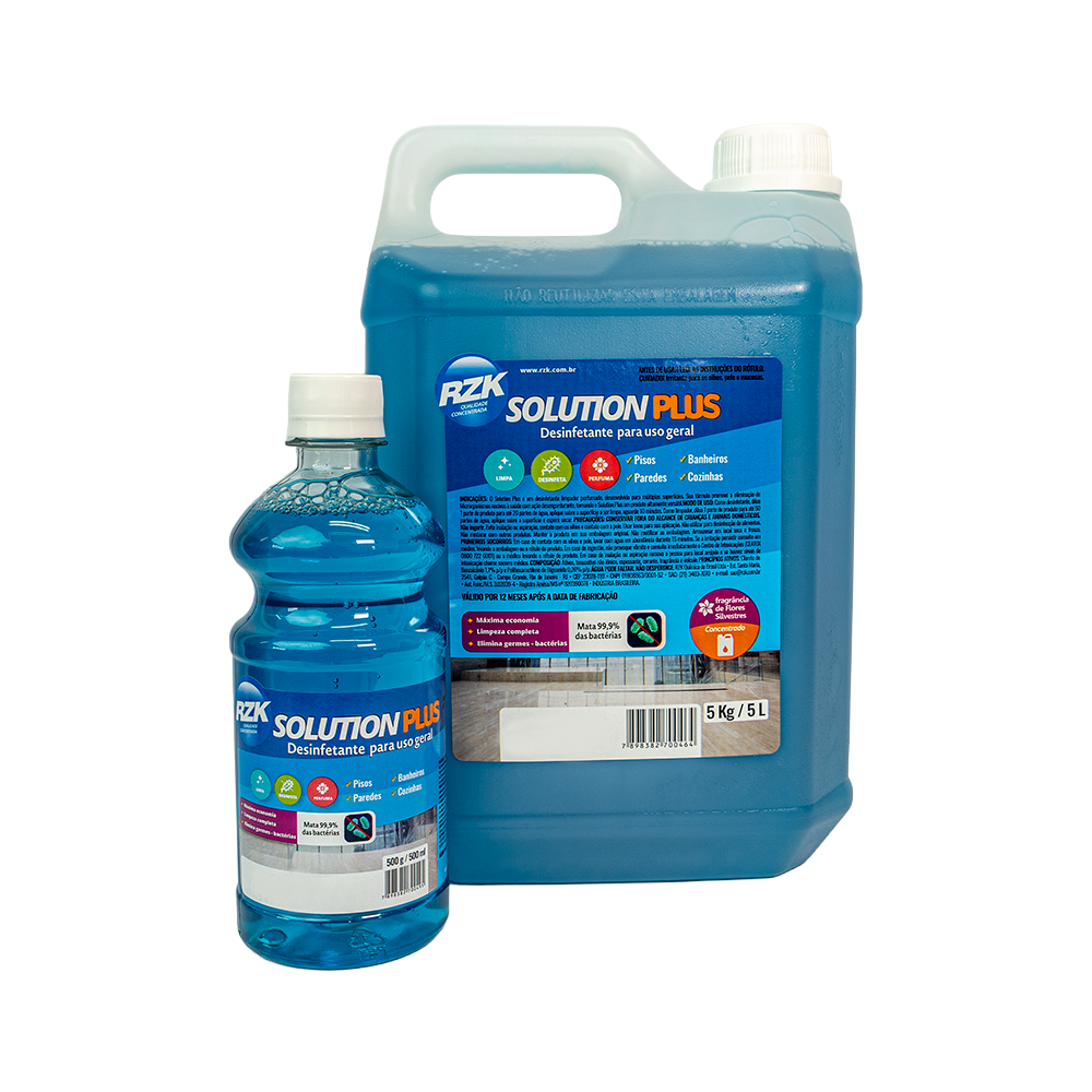 SOLUTION PLUS - Desinfetante concentrado - RZK | Produtos de Limpeza