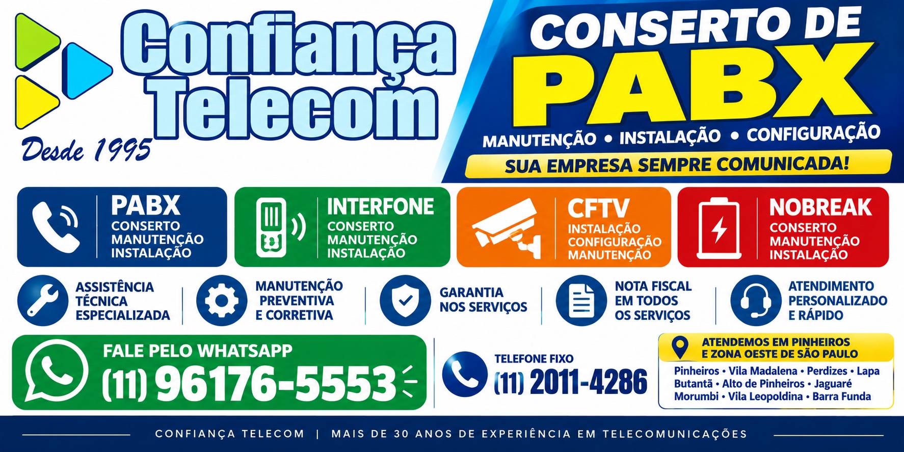 Conserto de PABX na Zona Oeste