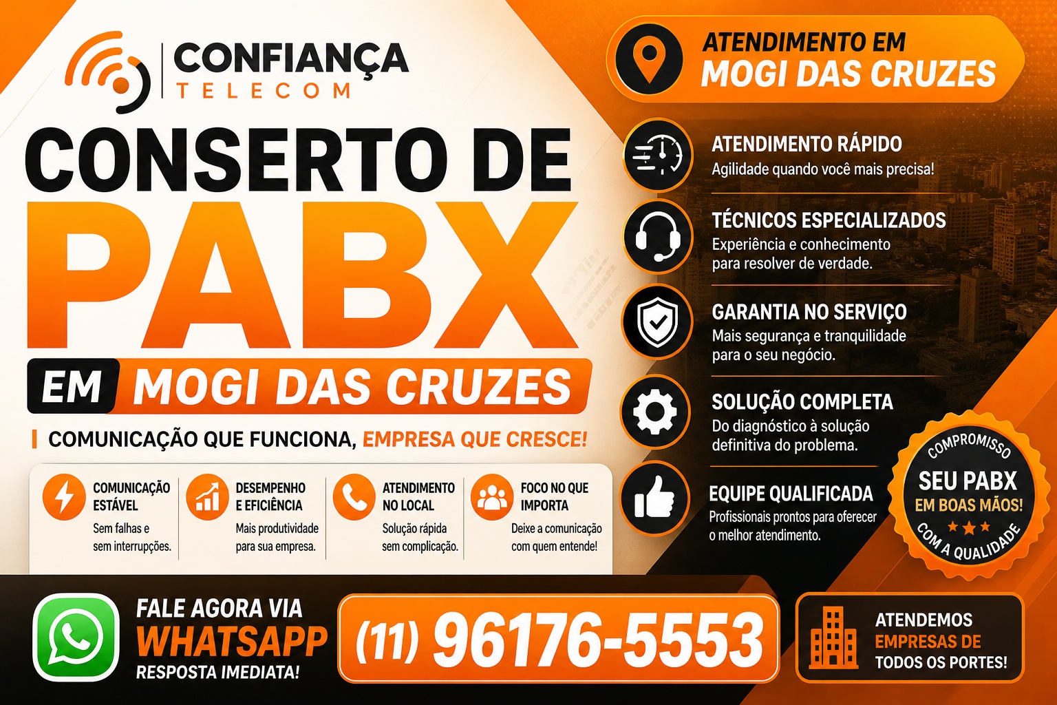 Conserto de PABX em Mogi das Cruzes