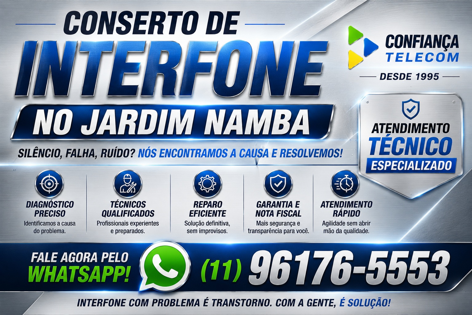 Conserto de Interfone no Jardim Namba