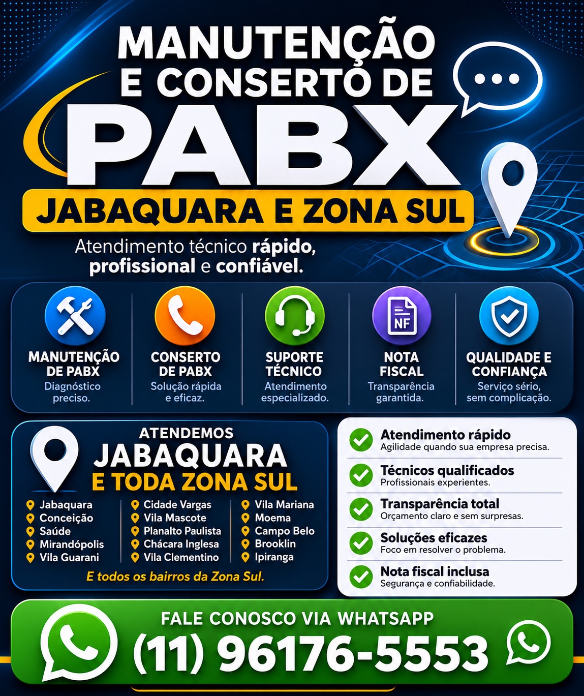 Conserto de PABX no jabaquara
