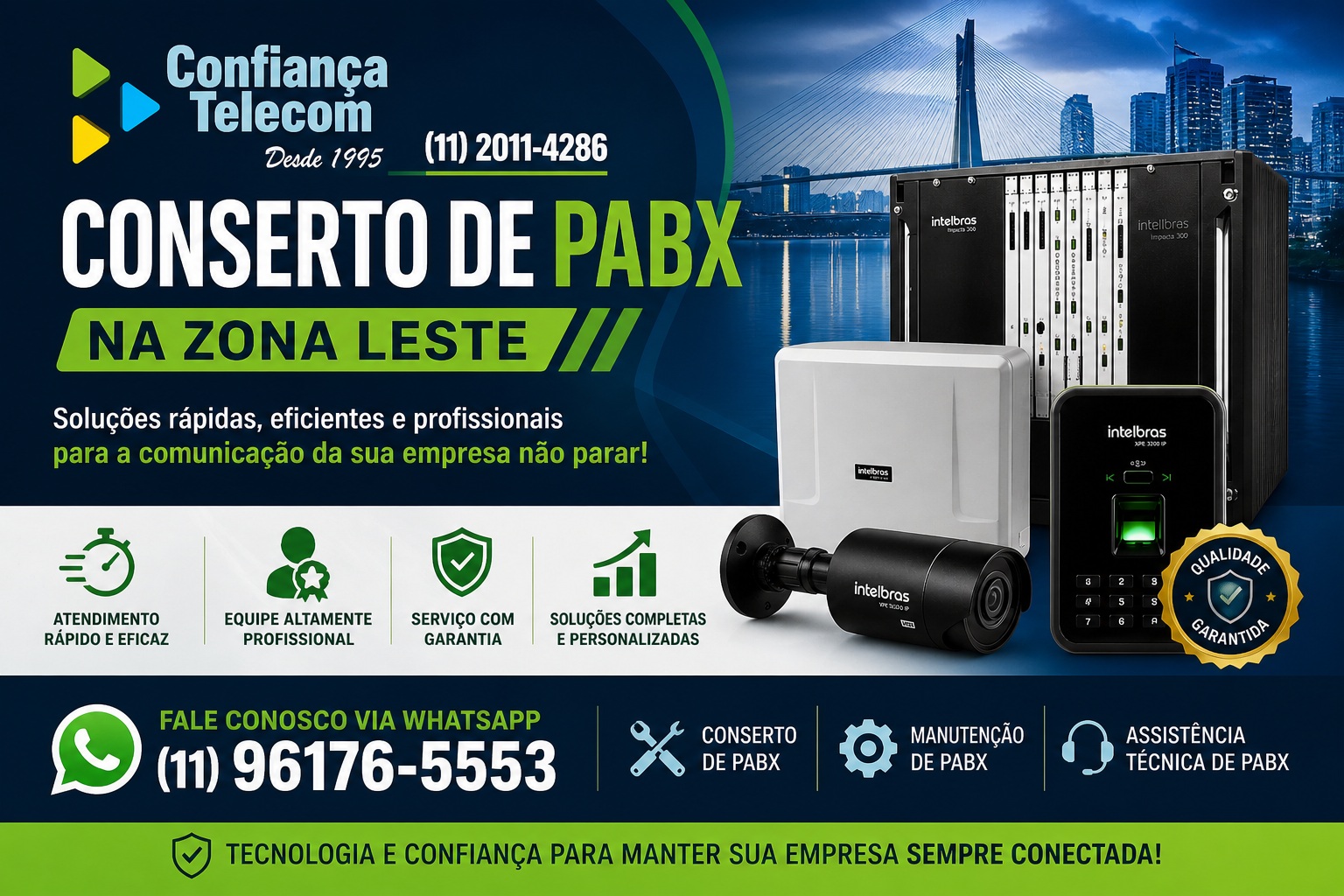 Conserto de PABX na Zona Leste