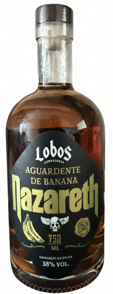 Cachaça Nazareth 750ml - Sabor Banana - Cervejaria Lobos - Loja
