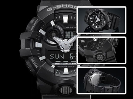 Relógio G-Shock GA-700-1B Preto Casio