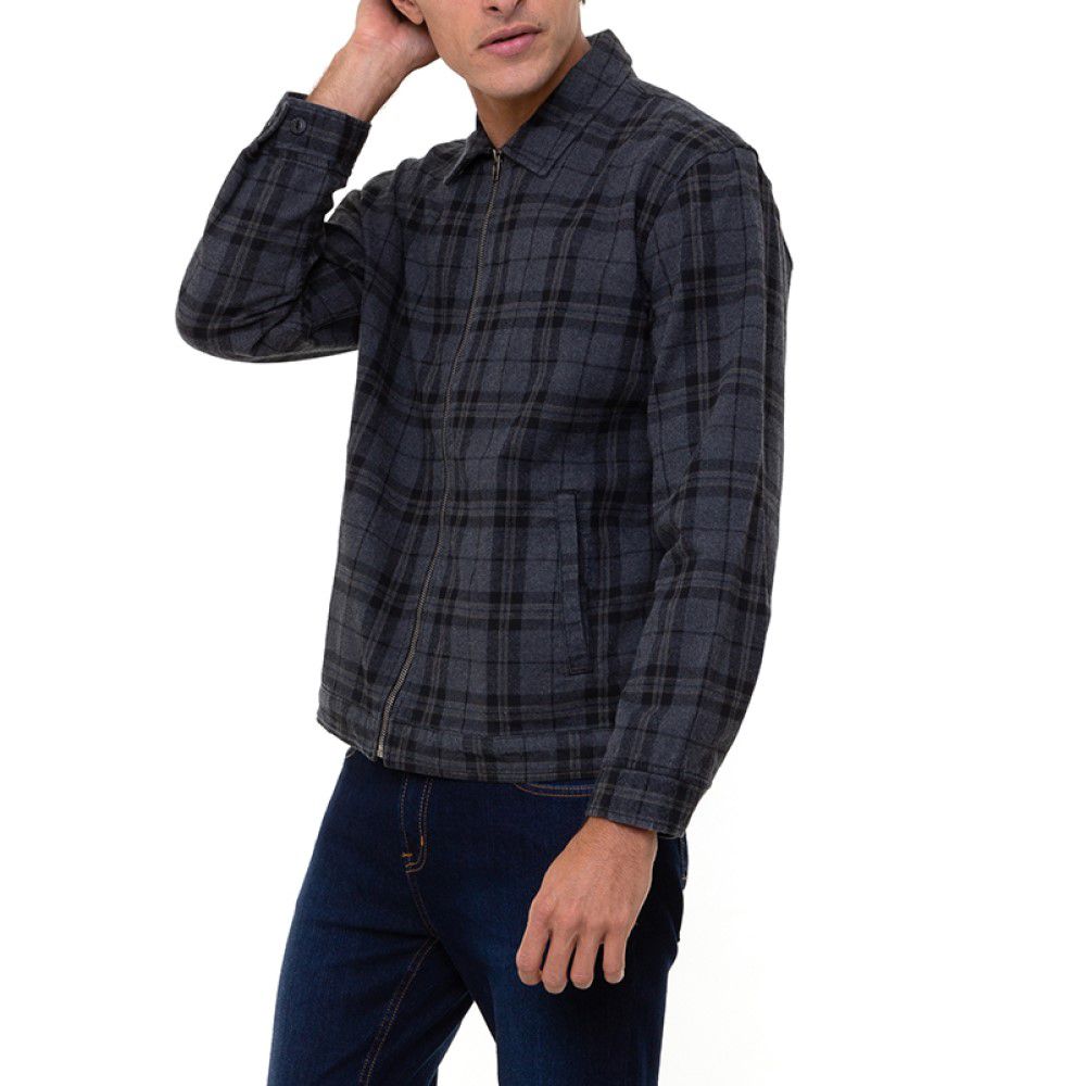 Jaqueta Quiksilver Check Zipped Masculina Preto - Radical Place