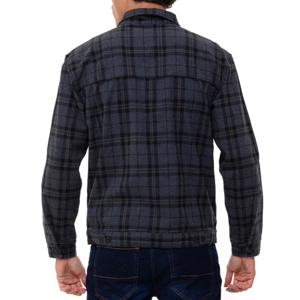 Jaqueta Quiksilver Check Zipped Masculina Preto - Radical Place
