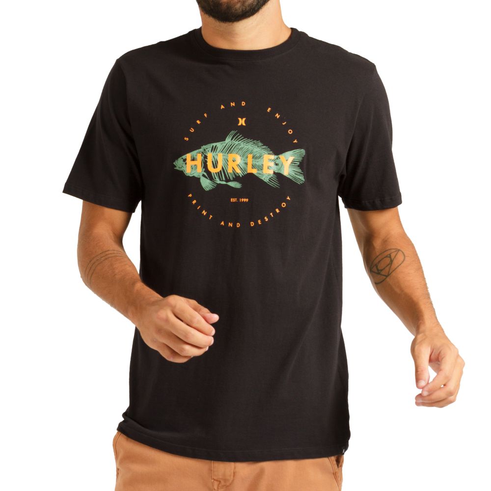 camiseta hurley silk preta