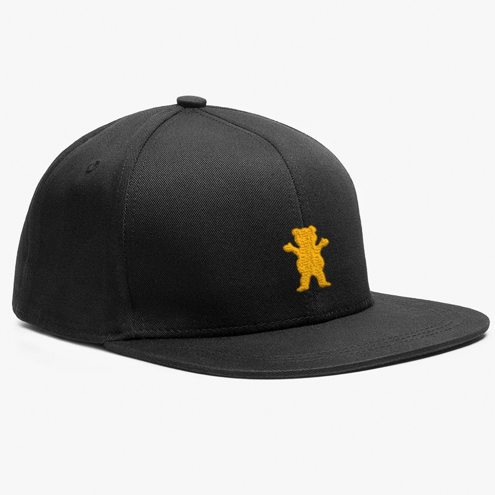 courreges　bear Boné Grizzly Aba Reta OG Bear Snapback Preto - Radical Place