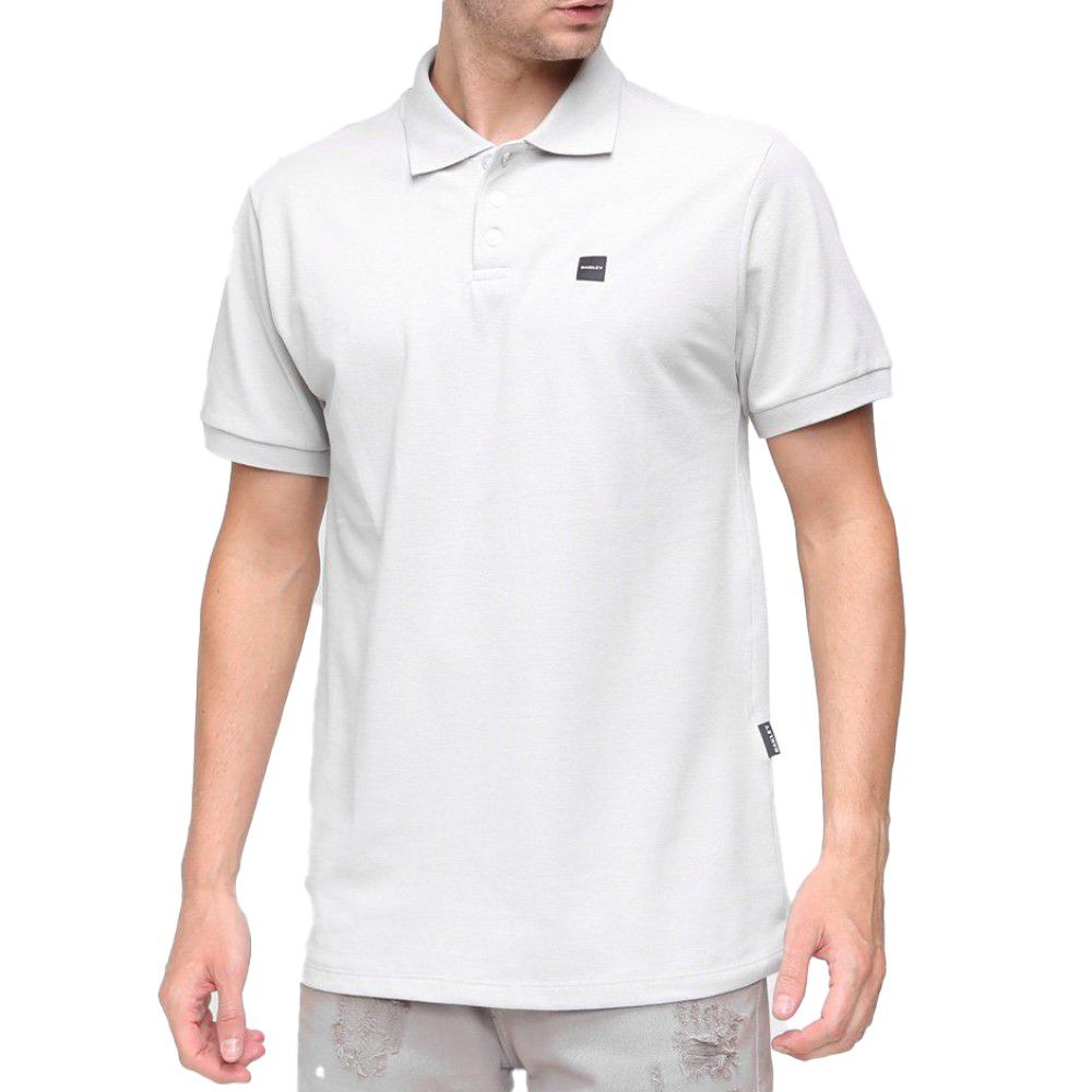 Camiseta Oakley Logo Peito- Branco/Vermelho