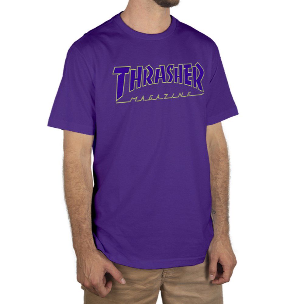 Camiseta Thrasher Outlined Masculina Roxo - Radical Place - Loja