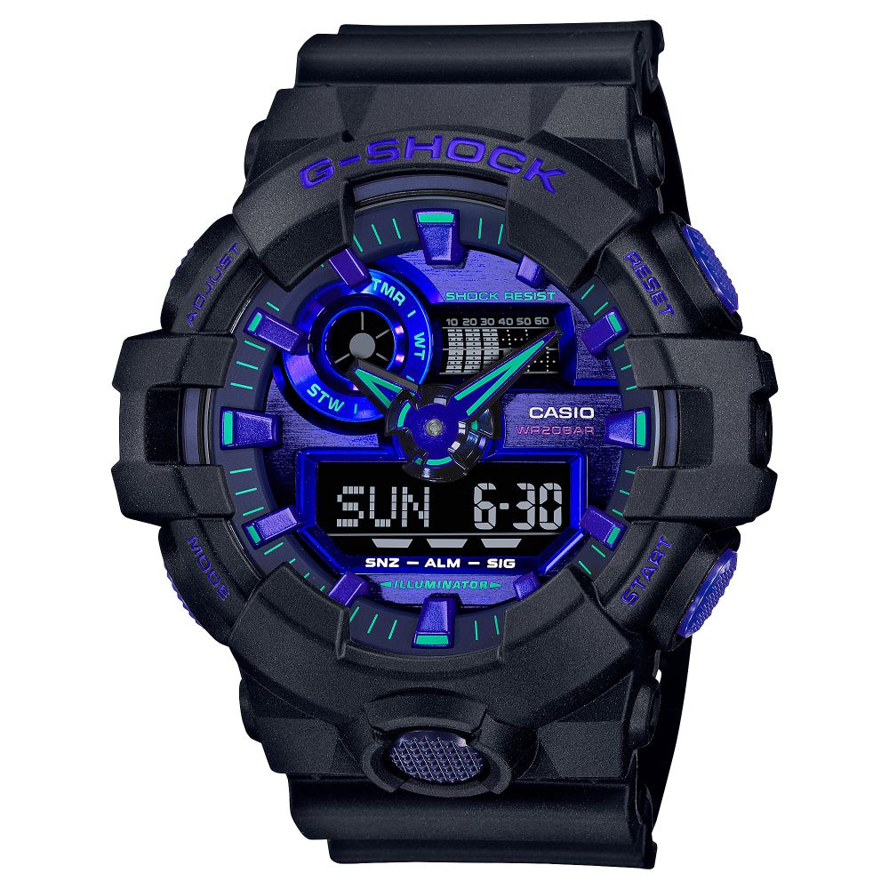 Relógio G-Shock GA-700VB-1ADR PretoRoxo - Radical Place - Loja
