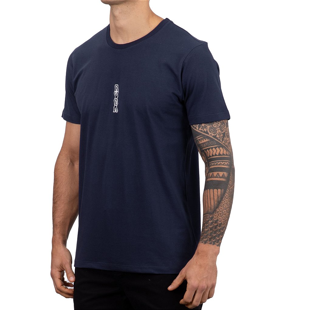 Camiseta RVCA Big RVCA Tie Dye Masculina Azul Marinho - Radical