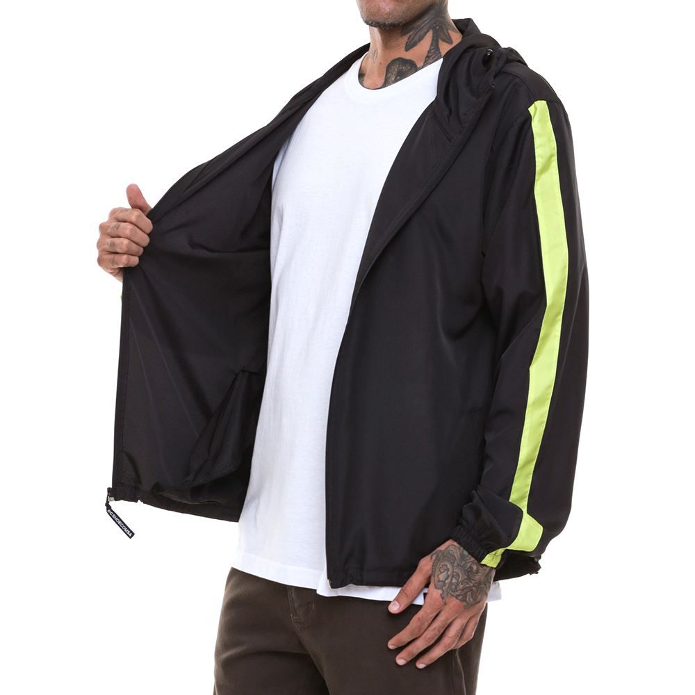 Jaqueta DC Shoes Hood Stripe Masculina PretoAmarelo - Radical