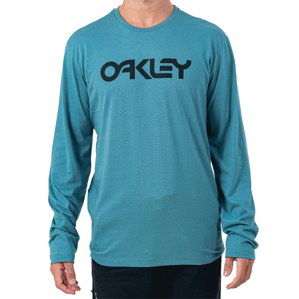 Camiseta Oakley Manga Longa Mark II LS Masculina Azul Claro - Radical Place  - Loja Virtual de Produtos Esportivos