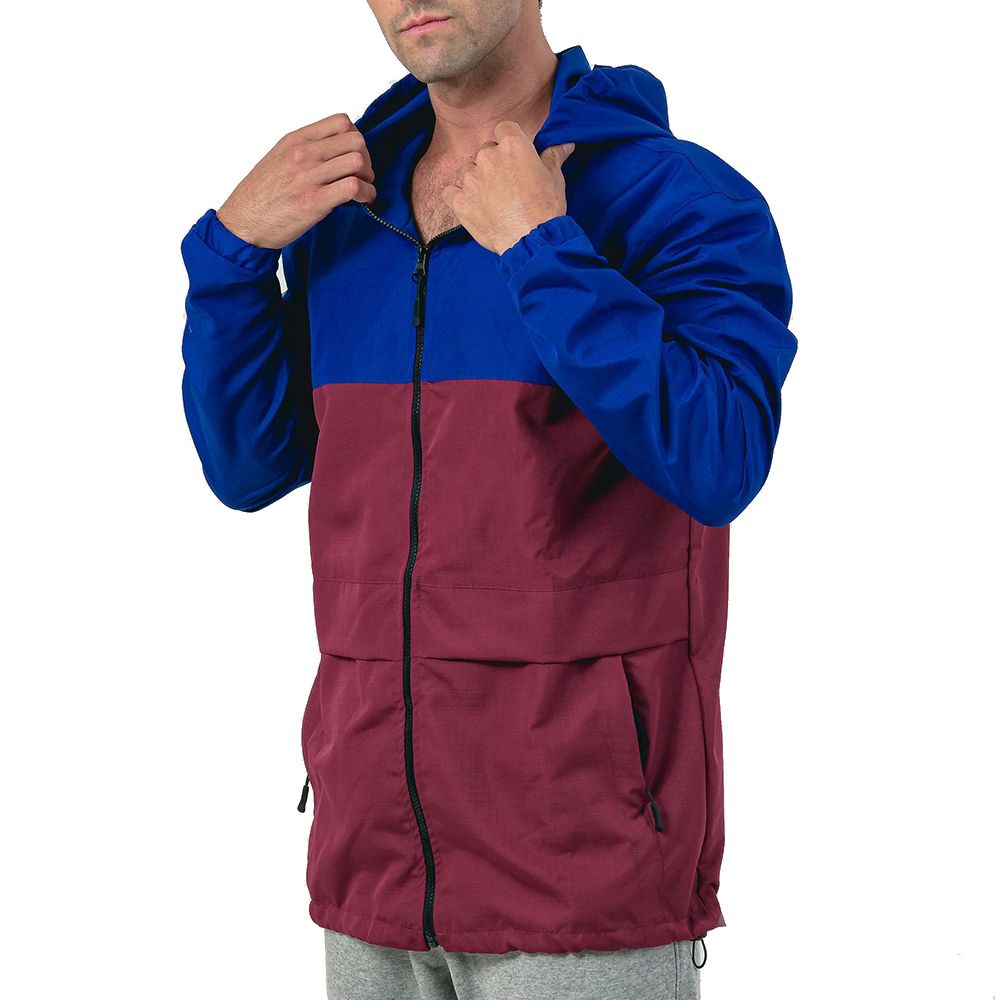 Jaqueta Oakley 75 Blocked Windbreaker Masculina AzulVermelho