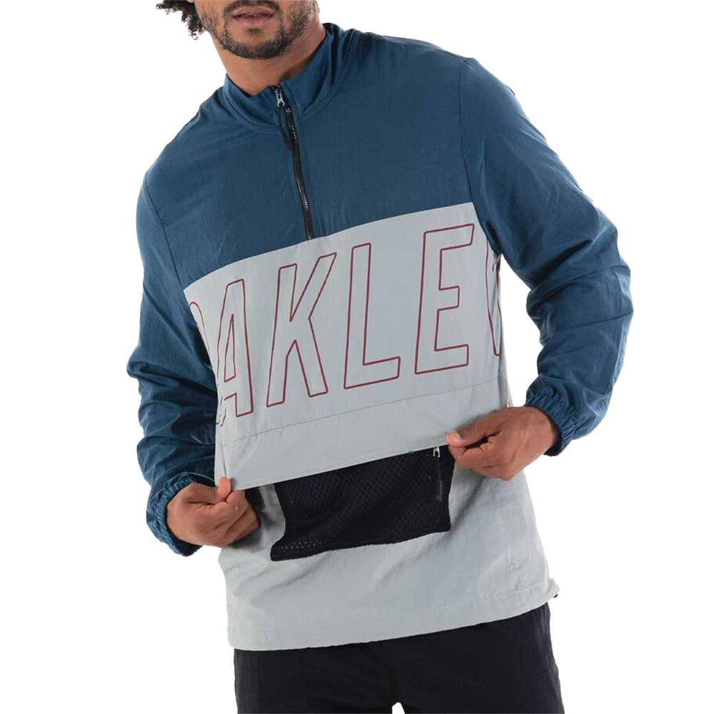 Jaqueta Oakley Travel Nomad Packable Windbreaker AzulCinza