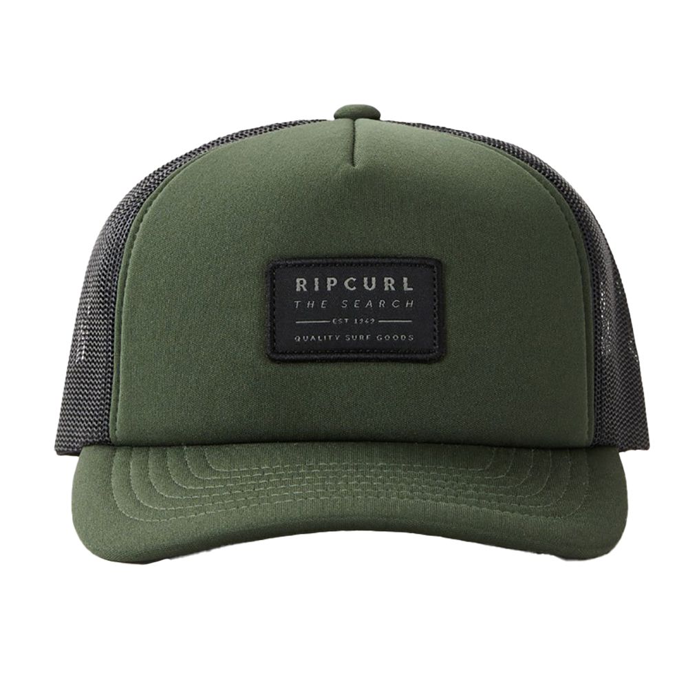Boné Rip Curl Aba Curva Crusher Trucker Verde Escuro - Radical