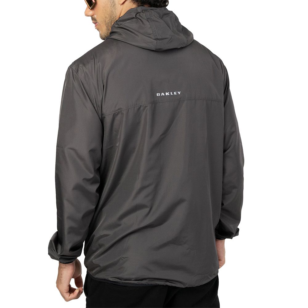 Jaqueta Oakley Windbreaker Masculina Cinza Escuro - Radical Place
