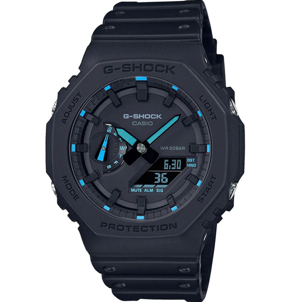 Relógio G-Shock Carbon Core Guard GA-2000-1A2DR PretoAzul