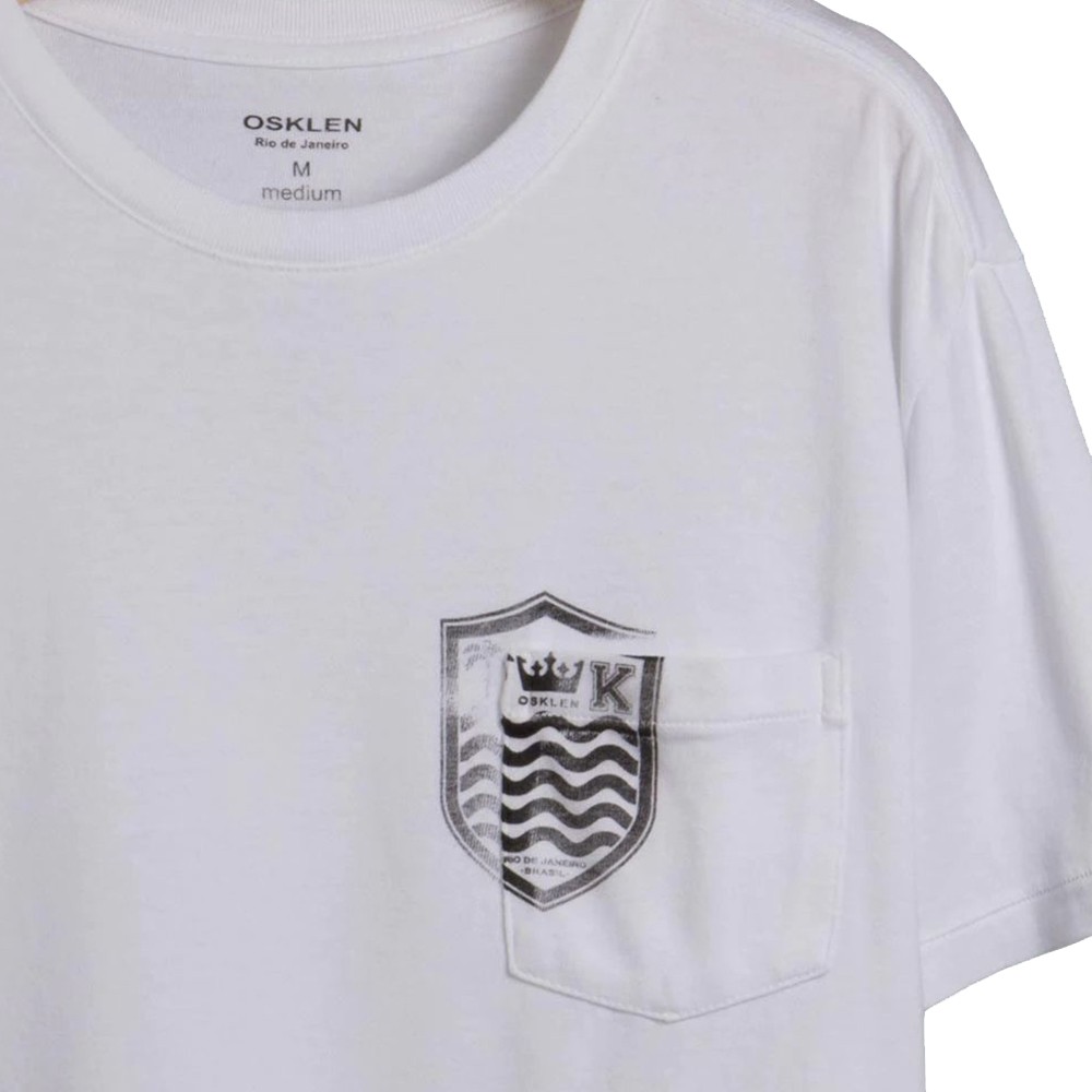 Camiseta Osklen Bolso Brasão Mc Masculina Branco - Radical Place - Loja  Virtual de Produtos Esportivos