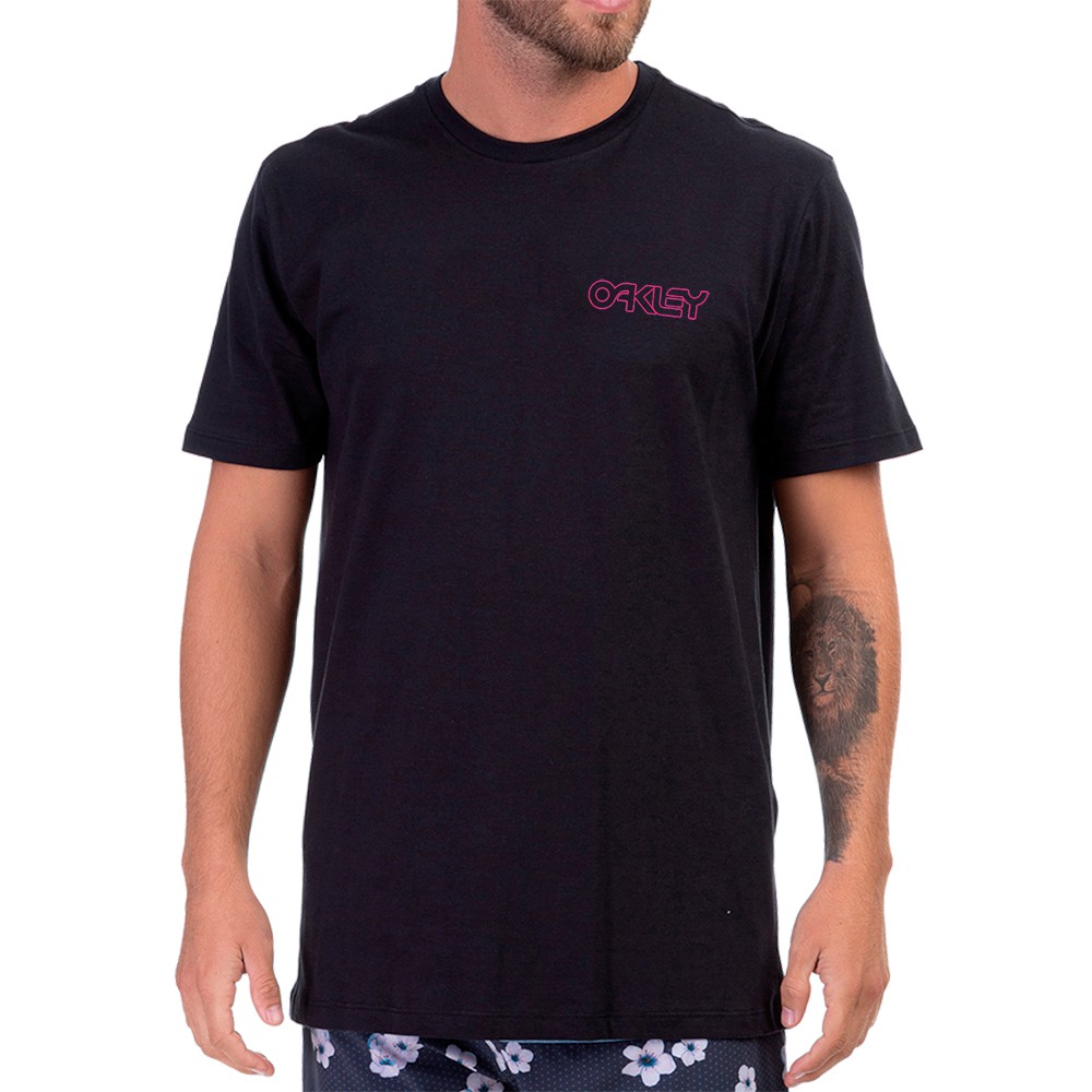 Camiseta Oakley O-Bark SS Tee Manga Curta - Jet Black