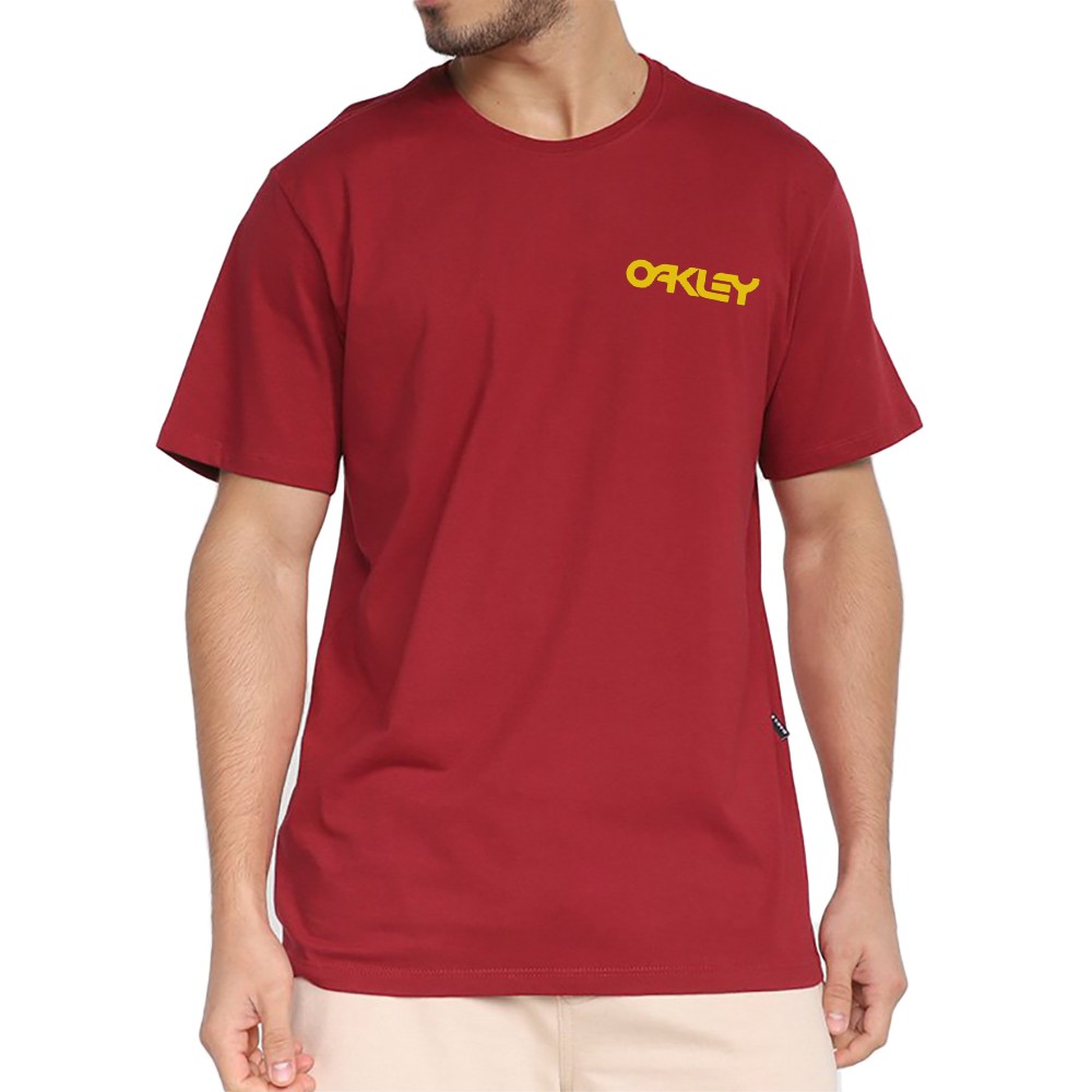 Camiseta Oakley Camuflada Highline Camo Tee Masculina - Vermelho