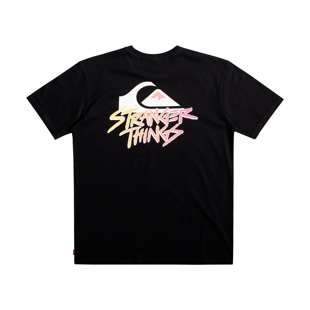 Camiseta Quiksilver Quik X Stranger Things Masculina Preto